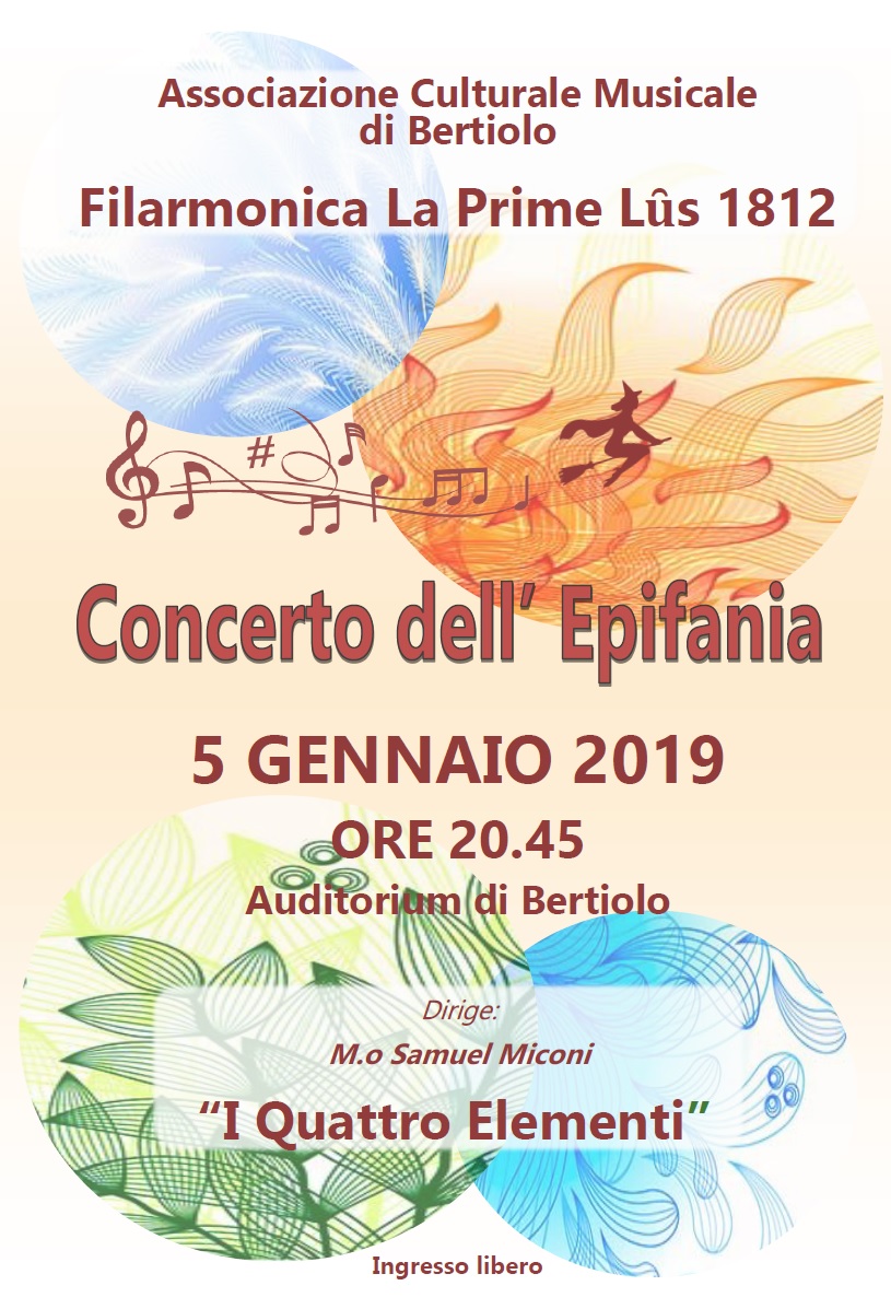 Locandina Concerto dell'Epifania